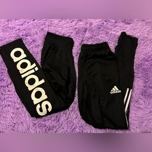 Bundle 2 adidas Climalite Black Leggings track Pants Women’s S Elastic Waist